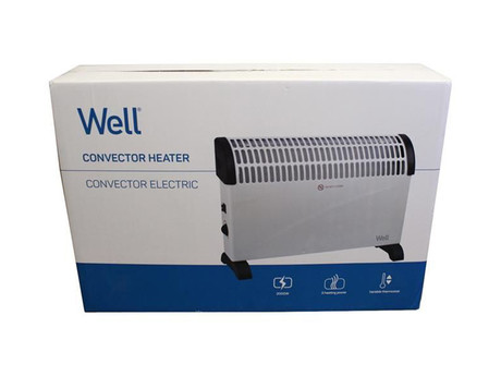 WELL CNV02 električni konvekcijski grelnik / radiator, moč 2000 W, 3 stopnje gretja, termostat, bel