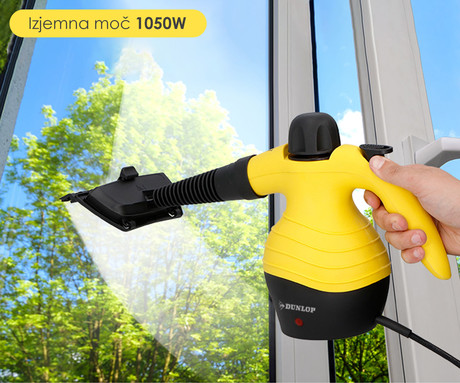 EOL - DUNLOP parni čistilec, moč 1050W, odstrani do 99% bakterij, do 4 bar, več nastavkov