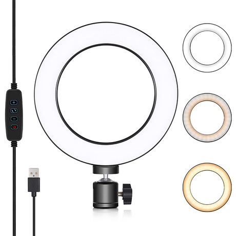EOL - MANTA MRL003 Selfie Ring, premer 26cm, tripod stojalo do 210cm, držalo za telefon, nastavitev barve svetlobe in jakosti