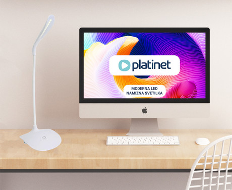 EOL - PLATINET PDL01 namizna LED svetilka, delovanje na dotik, 3 stopnje osvetlitve, bela
