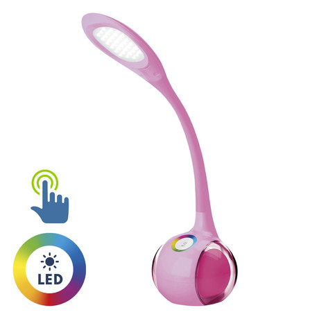 PLATINET PDL20 namizna LED + nočna svetilka, upravljanje na dotik, 3 stopnje osvetlitve, roza (pink)