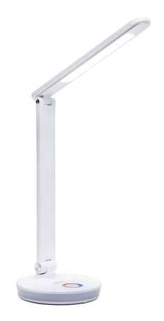 PDL400RGB namizna LED svetilka, do 500 lumnov, nastavljiva svetlost, nastavljiva barvna temperatura, nastavljiv kot naklona, + RGB luč, USB Type-C, bela