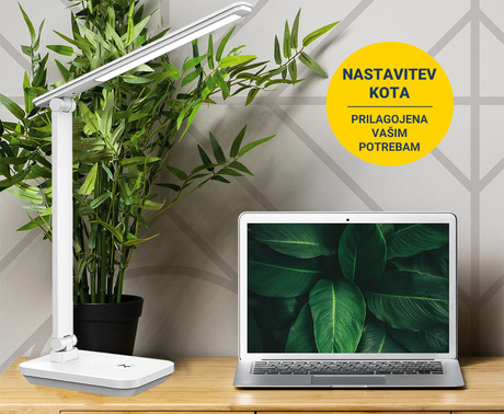 PLATINET PDL6731 namizna LED svetilka, vgrajena polnilna baterija, delovanje na dotik, bela