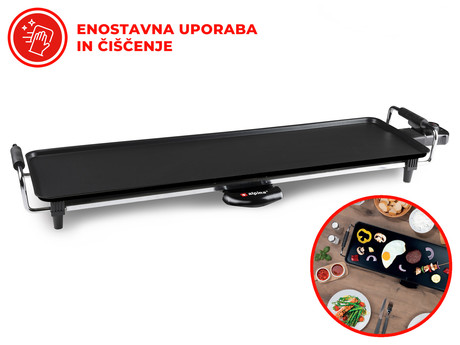 ALPINA Teppanyaki GRILL električna žar plošča, 1800W, 70x23cm