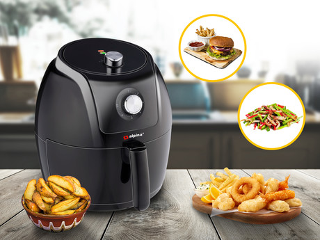 EOL - ALPINA cvrtnik/friteza na vroči zrak, XXL, 5L, brez olja-80% manj maščob, 1600-1800W, 4203
