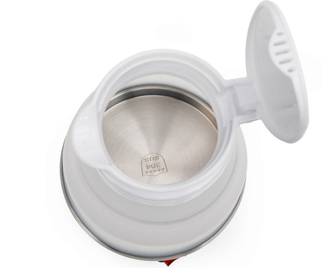 PLATINET PEK187R grelnik vode, zložljiv, 0.6L, 600W, samodejni izklop, silikon, bel