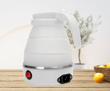 PLATINET PEK187R grelnik vode, zložljiv, 0.6L, 600W, samodejni izklop, silikon, bel
