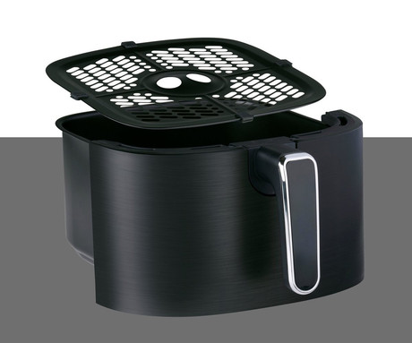 ALPINA XXL cvrtnik / friteza na vroč zrak, 6L, 1600W, analog, časovnik / timer, samodejni izklop, brez olja, 80% manj maščob, črna