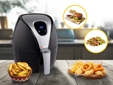 EOL - Alpina cvrtnik / friteza - cvrtje in pečenje brez olja, 2.4L, LED indikator, digitalni zaslon, 1300-1500W