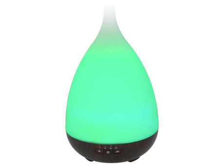 EOL - GRUNDIG vlažilec zraka in razpršilec eteričnih olj + home SPA) + LED ambientna osvetlitev v 6. barvah, spodnji del imitacija lesa, timer, USB kabel
