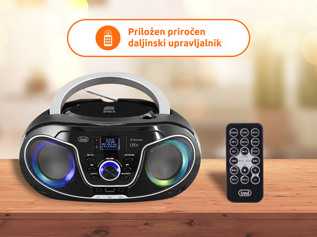 TREVI CMP 588, Boombox, CD/USB/Radio DAB/DAB+/FM, RDS, LED, daljinec, črn