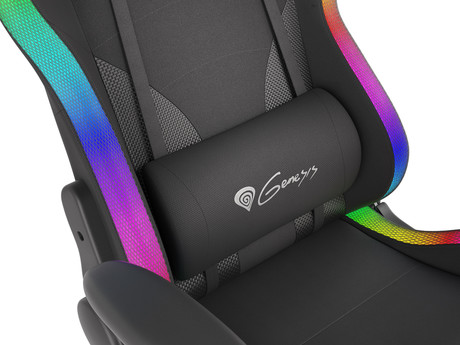 GENESIS gaming stol TRIT 600 RGB, ergonomski, RGB LED osvetlitev, popolnoma nastavljiv