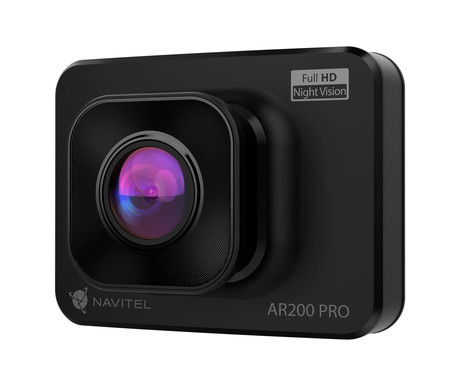 NAVITEL AR200 PRO avto kamera, Full HD, Night Vision, G-senzor, aplikacija, 2" zaslon, 140° snemalni kot, darilni bon, črna