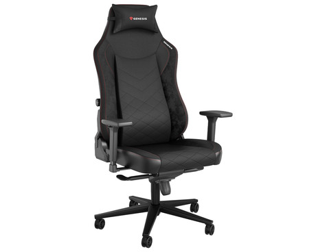 GENESIS NITRO 890 G2 gaming stol, ergonomski, nastavljiva višina / naklon, 3D nasloni za roke, kolesa CareGLide™, črn