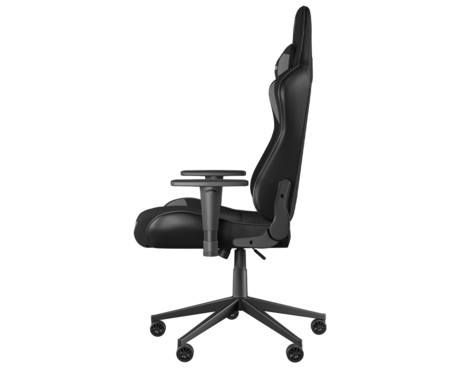 GENESIS NITRO 440 G2 gaming / pisarniški stol, ergonomski, nastavljiva višina / naklon, zibanje, 2x blazina, kolesa CareGLide™, črno siv