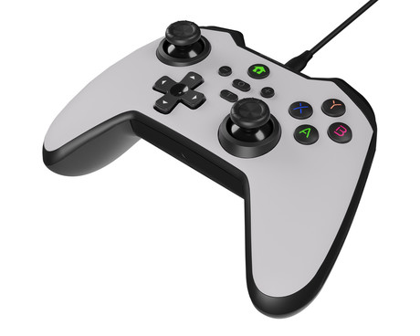 GENESIS MANGAN 300 žični igralni plošček / gamepad, 19 gumbov, vibriranje, LED osvetlitev, Windows / Android / Nintendo / Asus / Steam, USB Type-C, + prednja plošča, + torbica, bel (Howlite White)