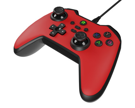 GENESIS MANGAN 300 žični igralni plošček / gamepad, 19 gumbov, vibriranje, LED osvetlitev, Windows / Android / Nintendo / Asus / Steam, USB Type-C, + prednja plošča, + torbica, rdeč (Genesis Red)