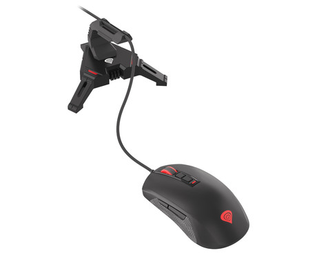 GENESIS VANAD 200 mouse bungee držalo za kabel miške, fleksibilna roka, protizdrsne noge, LED osvetlitev, črn