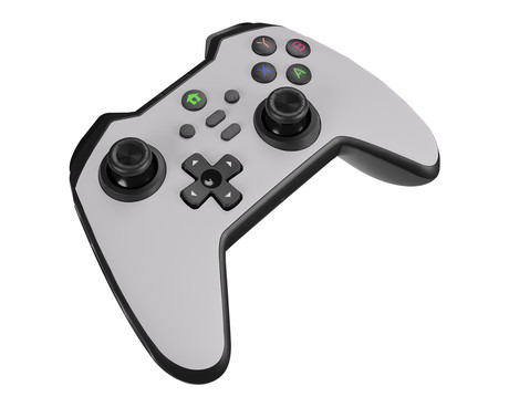 GENESIS MANGAN 400 brezžični igralni plošček / gamepad, 19 gumbov, vibriranje, Bluetooth, LED, Windows / Android / iOS / Nintendo, baterija, + prednja plošča, + torbica, bel (Howlite White)