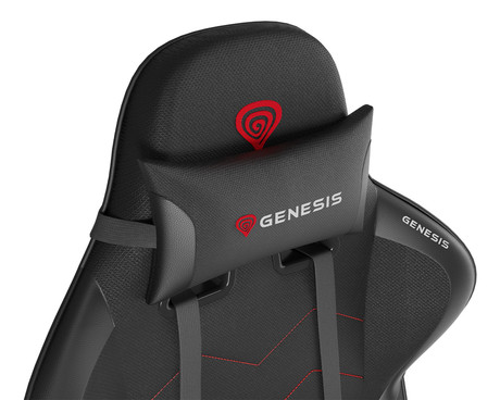 GENESIS NITRO 550 G2 gaming / pisarniški stol, ergonomski, nastavljiva višina / naklon, zibanje, 2x blazina, kolesa CareGLide™, črn