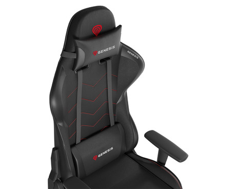 GENESIS NITRO 550 G2 gaming / pisarniški stol, ergonomski, nastavljiva višina / naklon, zibanje, 2x blazina, kolesa CareGLide™, črn