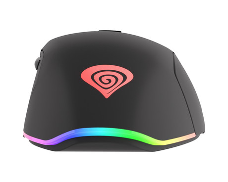 GENESIS Xenon 770 gaming optična miška, 10200DPI, RGB LED osvetlitev, 14 tipk, 2v1, zamenljiva plošča, vgrajen spomin, programska oprema, črna
