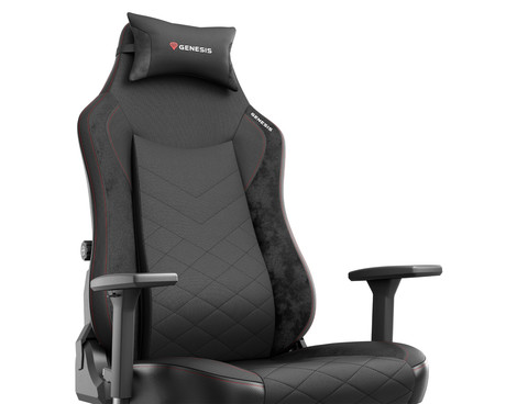 GENESIS NITRO 890 G2 gaming stol, ergonomski, nastavljiva višina / naklon, 3D nasloni za roke, kolesa CareGLide™, črn