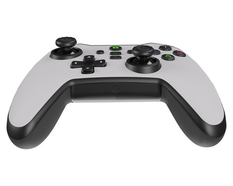 GENESIS MANGAN 300 žični igralni plošček / gamepad, 19 gumbov, vibriranje, LED osvetlitev, Windows / Android / Nintendo / Asus / Steam, USB Type-C, + prednja plošča, + torbica, bel (Howlite White)