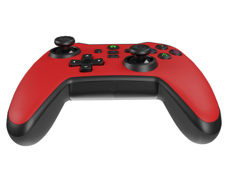 GENESIS MANGAN 400 brezžični igralni plošček / gamepad, 19 gumbov, vibriranje, Bluetooth, LED, Windows / Android / iOS / Nintendo, baterija, + prednja plošča, + torbica, rdeč (Genesis Red)