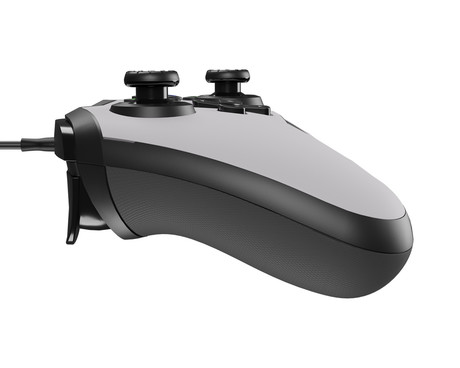 GENESIS MANGAN 300 žični igralni plošček / gamepad, 19 gumbov, vibriranje, LED osvetlitev, Windows / Android / Nintendo / Asus / Steam, USB Type-C, + prednja plošča, + torbica, bel (Howlite White)