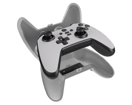 GENESIS MANGAN 400 brezžični igralni plošček / gamepad, 19 gumbov, vibriranje, Bluetooth, LED, Windows / Android / iOS / Nintendo, baterija, + prednja plošča, + torbica, bel (Howlite White)