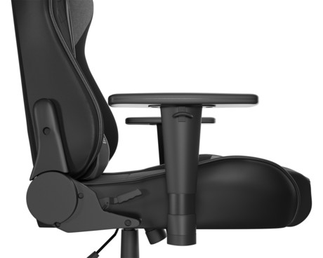 GENESIS NITRO 440 G2 gaming / pisarniški stol, ergonomski, nastavljiva višina / naklon, zibanje, 2x blazina, kolesa CareGLide™, črno siv