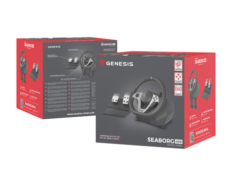 GENESIS SEABORG 400 gaming volan, PC/PS4/PS3/Nintendo Switch/XBOX One/XBOX 360, vibriranje, F1 prestave, nastavljivo vrtenje