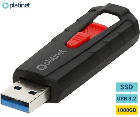 PLATINET PMFSSD1000 prenosni SSD disk, 1000GB, USB 3.2 Gen2, 1000MB/s, HYPERSPEED, najhitrejši in najmanjši na svetu