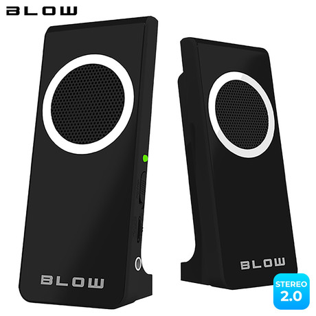 BLOW računalniški zvočniki MS-22, 2.0 Stereo, USB, črni