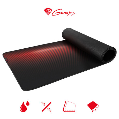 GENESIS CARBON 500 ULTRA BLAZE gaming podloga, vodoodporna, zaščiteni robovi, 1100x450mm