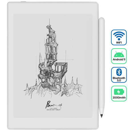 EOL - E-bralnik/tablični računalnik 7,8" BOOX Nova Air2, Android 11, 2GB+32GB, Wi-Fi, Bluetooth 5.0, USB-Type-C, bel (Ivory White)