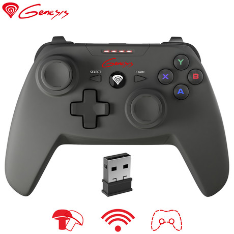 EOL - GENESIS Gamepad PV58, brezžični 2.4Ghz, PS3/PC, vibracija, 12 tipk
