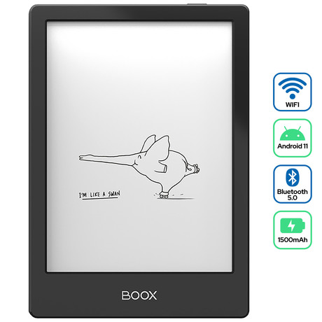 EOL - E-bralnik/tablični računalnik 6" BOOX Poke4 Lite, Android 11, 2GB+16GB, Wi-Fi, Bluetooth 5.0, USB Type-C, črn