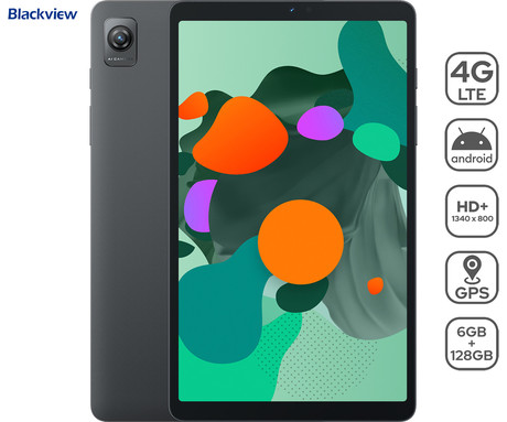 Blackview TAB 60 tablični računalnik, 3v1, 8.68", 4G-LTE, 6GB+128GB, IPS HD+, Android 13, WIFI, Bluetooth, GPS, priložen ovitek, siv (Iron Gray)