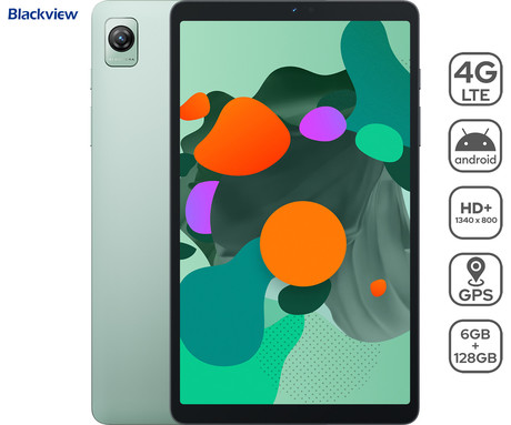 Blackview TAB 60 tablični računalnik, 3v1, 8.68", 4G-LTE, 6GB+128GB, IPS HD+, Android 13, WIFI, Bluetooth, GPS, priložen ovitek, zelen (Mint Green)