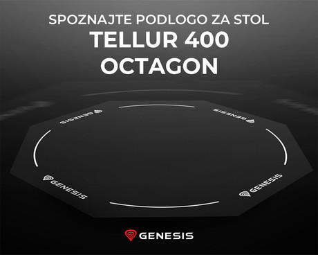 GENESIS TELLUR 400 OCTAGON podloga za stol, 100cm premer, protizdrsna, mehka podlaga, trpežna