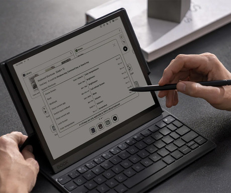 EOL - Originalna MAGNETNA tipkovnica + ovitek / etui za e-bralnik 10.3" BOOX Tab Ultra / Tab Ultra C, funkcija stojala, 64 tipk, črno zelen