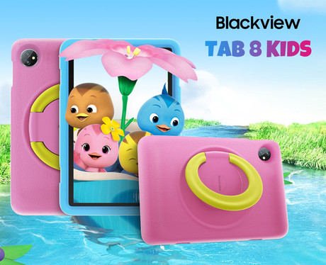 Blackview TAB 8 KIDS tablični računalnik, 10.1", 4GB+128GB, IPS HD+, Android 12, WIFI 6, Bluetooth, aplikacija iKids, ovitek/stojalo, moder (Donut Blue)