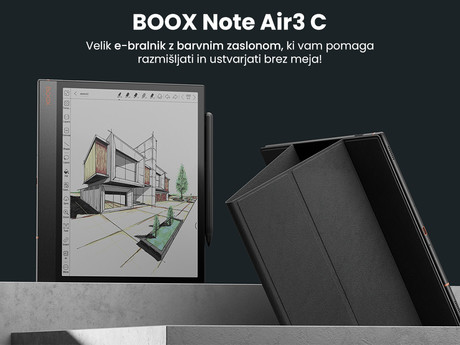 EOL - BOOX Note Air3 C e-bralnik / tablični računalnik, 10.3", barvni zaslon, Android 12, 4GB+64GB, WIFI, Bluetooth 5.0, USB Type-C, + pisalo Pen Plus, zelen