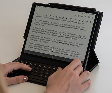 EOL - Originalna MAGNETNA tipkovnica + ovitek / etui za e-bralnik 10.3" BOOX Tab Ultra / Tab Ultra C, funkcija stojala, črna