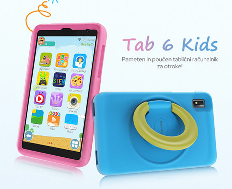 EOL - BlackView TAB 6 KIDS tablični računalnik 8", 3v1 (tablica+telefon+bralnik), 4G-LTE, 3GB+32GB, Android 11, GPS, 5MP/2MP, ovitek, roza (Pudding Pink)