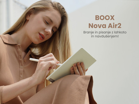 EOL - E-bralnik/tablični računalnik 7,8" BOOX Nova Air2, Android 11, 2GB+32GB, Wi-Fi, Bluetooth 5.0, USB-Type-C, bel (Ivory White)