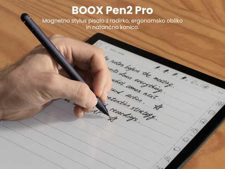 Pisalo stylus BOOX Pen2 Pro, za e-bralnike serije Tab Ultra / Note Air / Max Lumi / Nova / Note, magnetno, radirka, črno