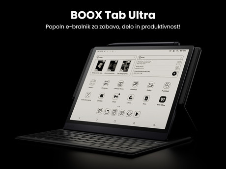 EOL - E-bralnik/tablični računalnik 10.3" BOOX Tab Ultra, Android 11, 4GB+128GB, Wi-Fi, Bluetooth 5.0, USB-Type-C, microSD, kamera + pisalo Pen2 Pro, črn (Phantom Black)